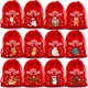 thumbnail image 3 of 4 piezas/lote de bolsas de terciopelo navideñas de 9 x 12, 10 x 16, 13 x 18 cm, bolsa con cordón para regalo de dulces navideños, bolsas de regalo de Feliz Año Nuevo y Feliz Navidad, 3 of 5