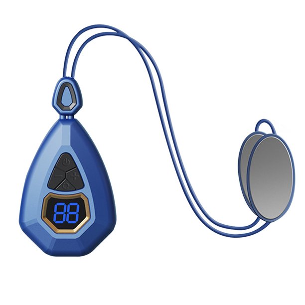 Masajeador cervical colgante portátil máquina de relajación de doble pulso azul Ndcxsfigh Libre de BPA