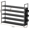thumbnail image 3 of Shoe Rack 5 Tier Shoe Organizer Shoe Storage 20-25 Pairs Shoe Rack for Closet Shoe Rack Organizer Entryway Shoe Holder Space Saving Shoe Shelf Shoe Stand Large Tall Shoe Tower Garage Door, 3 of 9