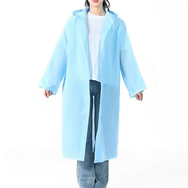 Imperméable à Capuchon à Manches Longues pour Femmes et Hommes, 2 Pcs, Extérieur