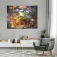 thumbnail image 2 of ONETECH  Frog Mushroom Tapestry, Aesthetic Moon Stars Butterfly Tapestry Wall Hanging for Bedroom, Plant Floral Funny Tapestries Living Room College Dorm Home Decor, 2 of 7