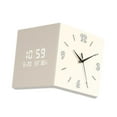 thumbnail image 4 of veasfak Corner Wall Clock Easy Installation Quiet Nightlight for Home Office Kitchen Milky White, 4 of 9