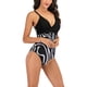 thumbnail image 4 of Gibobby Traje de Baño Sexy Bikini Traje de baño corto para mujer con espalda recortada y diseño de encaje para un ajuste favorecedor y moderno(Negro,M), 4 of 5