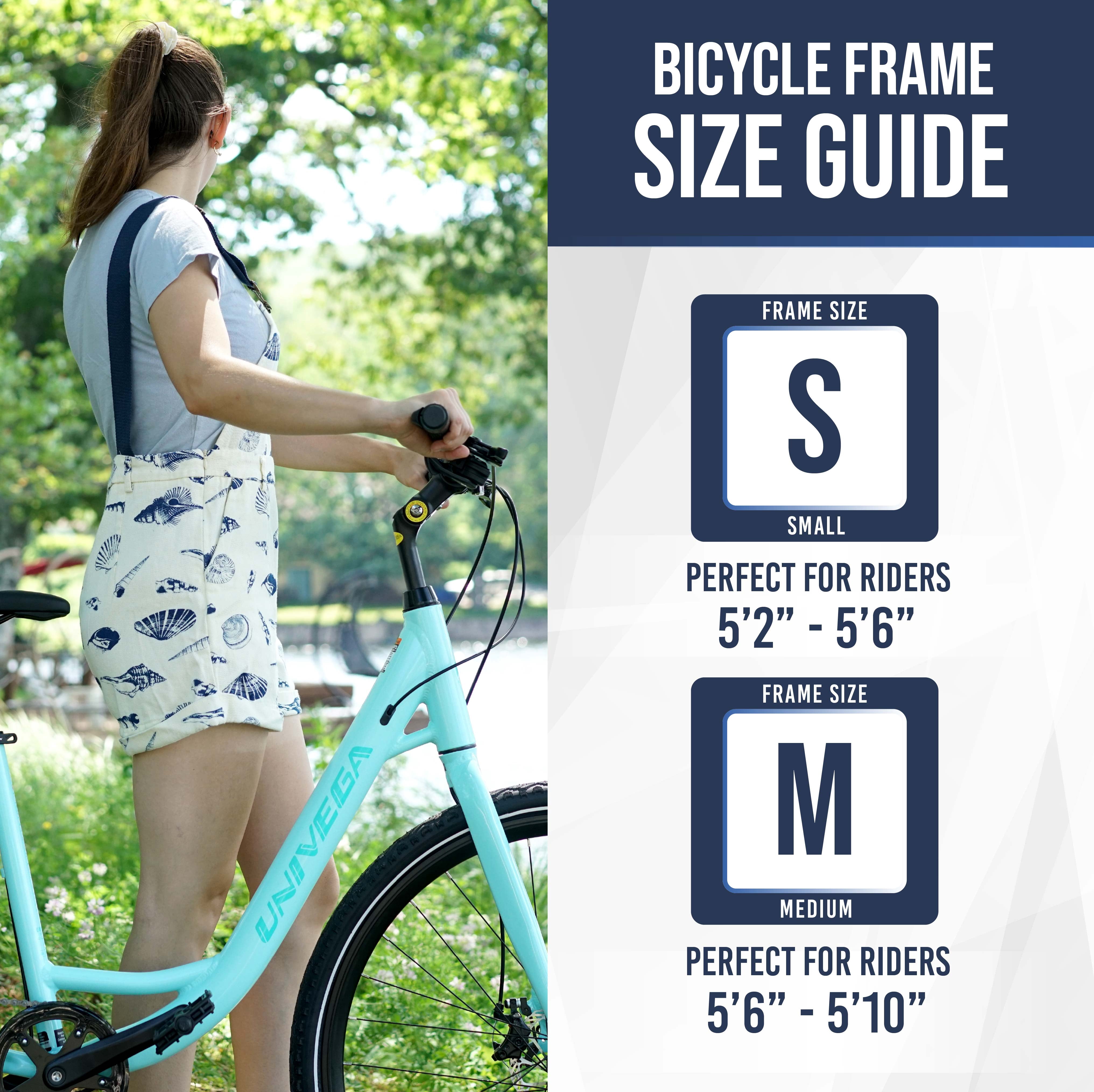700C Univega Montega Sport Step Thru Comfort Hybrid Adult Bicycle, Medium Frame, Fits Rider 5'6" - 5'10", Unisex, Mint
