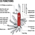 thumbnail image 5 of Swiss Champ Army Knife, 33 Functions, Made Pocket Knife with Large Blade, Screwdriver, Chisel and Combination Pliers - Red, 5 of 6