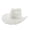 White, variant on Summer Sun Hat for Women And Men Solid Color Western Cowboy Hat Hollowed Out Beach Straw Hat
