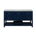 thumbnail image 4 of Lakeshore 60" Single Bathroom Vanity with Royal Blue Cabinet and Engineered White Top, 4 of 6