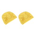 thumbnail image 1 of Guardurnaity Pañuelo en la cabeza Sombrero Hijabs de moda Gorras Tela elástica Tocado atractivo Accesorios para el cabello Accesorios para fotos Amarillo 2piezas, 1 of 6
