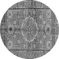thumbnail image 1 of Ahgly Company Indoor Round Abstract Gray Modern Area Rugs, 4' Round, 1 of 4