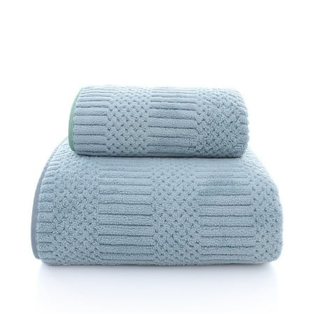MintLimit 1 Set Premium Cotton Thick Soft Plush and Highly Absorbent Towel (1 Piece 70 *140CM Extra Large; 1 Piece 30*75CM towel)
