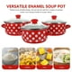 thumbnail image 4 of WORGEOUS Juego de olla para salsa casera, olla esmaltada con tapa, sartén de cocina esmaltada con asa, 1 Juego, 4 of 8