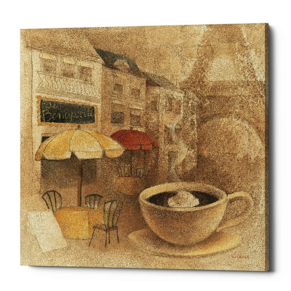 Epic Graffiti 'Cafe de Paris II' by Albena Hristova, Canvas Wall Art, 12"x12"