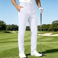 thumbnail image 5 of RFQWOVSR Men's Wrinkle Resistant Solid Color Elastic Casual Business Formal Pants Comfortable Work Commute Trousers 34, 5 of 6