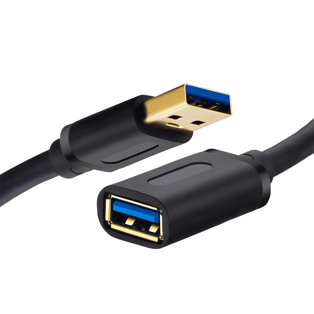 xianyou-USB 3.0 Câble d'Extension 1.5 Pieds, USB 3.0 Cordon d'Extension Haute Vitesse Type A Mâle vers une Femelle pour PlayStation, Xbox, Clé USB, Disque Dur, Lecteur de Carte, Scanner, Imprimante, Clavier (1.5 Pieds-Lot de 1)