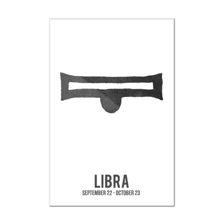 Libra - Astrology Zodiac Symbol - Ink Drawing - Lantern Press Artwork (8x12 Acrylic Wall