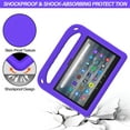 thumbnail image 4 of SaniMore for ALL-New Fire 7 2022 EVA Kids Case, Skid-Proof Texture Case with Holder & Foldable 2 in 1 Kickstand Shockproof Protective Case for ALL-New Fire 7 7" Boys Girls, Purple, 4 of 6