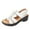 White, variant on Jsaierl Womens Orthopedic Sandals Casual Summer Peep Toe Sandals Comfy Arch Support Sandals Walking Breathable Sandal Size 6