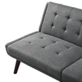thumbnail image 7 of Jopat 63" Convertible Futon Sofa Bed,Modern Loveseat Sleeper Sofa Couch with 5-Position Adjustable Backrest for Small Spaces,Living Room,Grey, 7 of 7