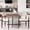 Beige, variant on Resenkose Ergonomic Upholstered Dining Chair with Gold Trim Armrests, Sturdy Black Metal Frame Support Chair for Dining Room, Office, 22"W x 21"D x 30"H Set of 2, Black and Gray