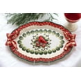 thumbnail image 2 of Ceramic Christmas Robin Bird Tray 17.875x11  Mom Kitchen, 2 of 6
