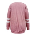 thumbnail image 4 of WTXUE Long Sleeve Shirts for Women Color Block Comfy Crewneck T Shirt Basic Tees Loose Casual Blouses Oversized Tunic Tops Patchwork Blouse Fall Outfits 2026 Trendy Spring Clothes Pink S, 4 of 5