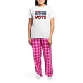 thumbnail image 4 of CafePress - Your Voice Matters Women's Light Pajamas - Women's Short Sleeve Print T-Shirt and Pants Light Cotton Pajama Set, 4 of 7
