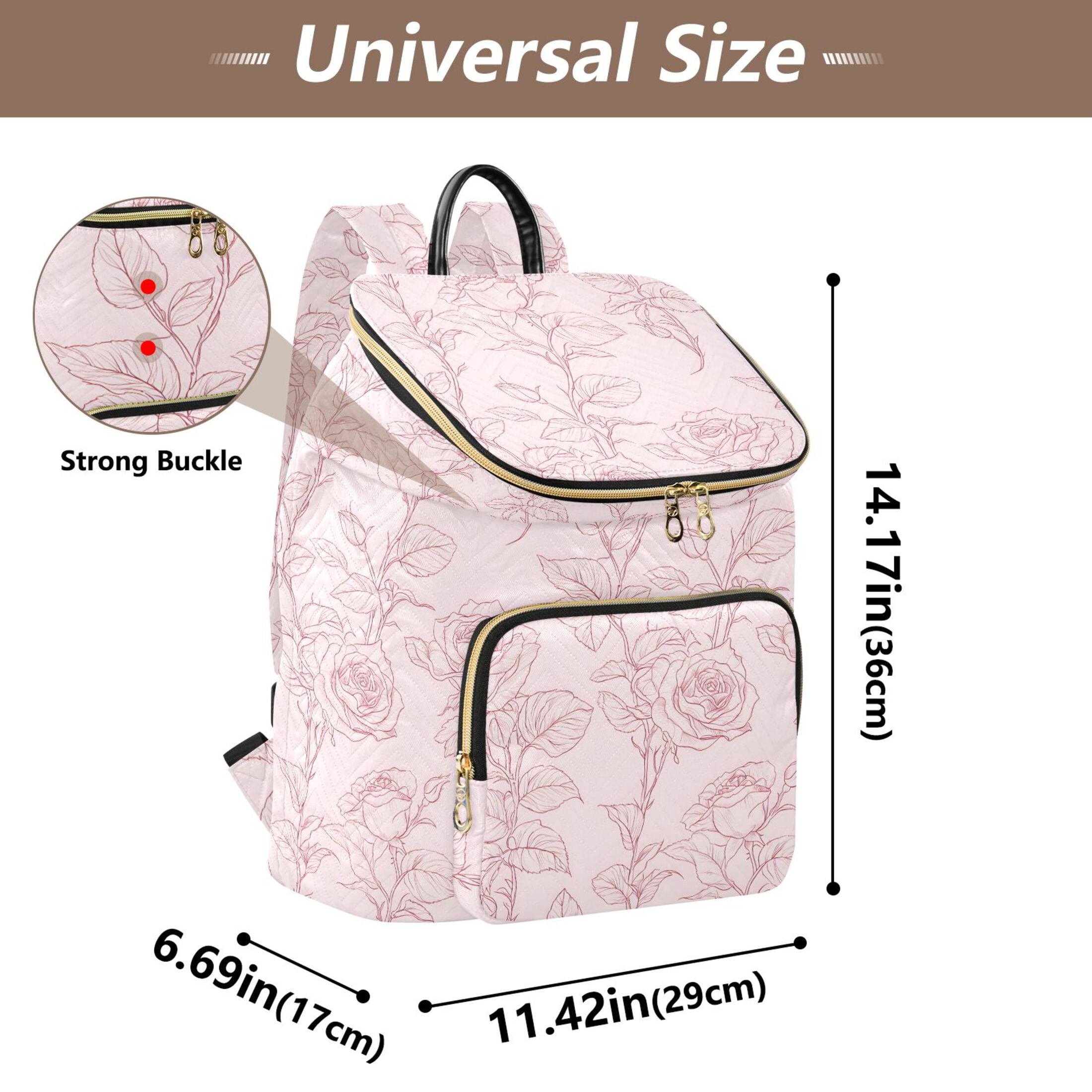 ALAZA Retro Rose Flower Travel Backpack Laptop Bag Large Capacity Daypack