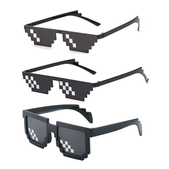 Gafas de sol ALVOGIMOR Thug Life Pixel Mosaic de 8 bits, paquete de 3