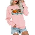 thumbnail image 2 of Lilgiuy Halloween Sweatshirt for Women 2023 Fall Long Sleeve Thanksgiving Print Sweatshirt Cute Pumpkin Graphic T Shirts Crewneck Pullover Tops for Sport Exercise, 2 of 5