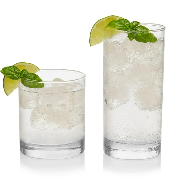 Juego de vasos Libbey Province de 24 piezas, 450 ml y Rocks, 330 ml