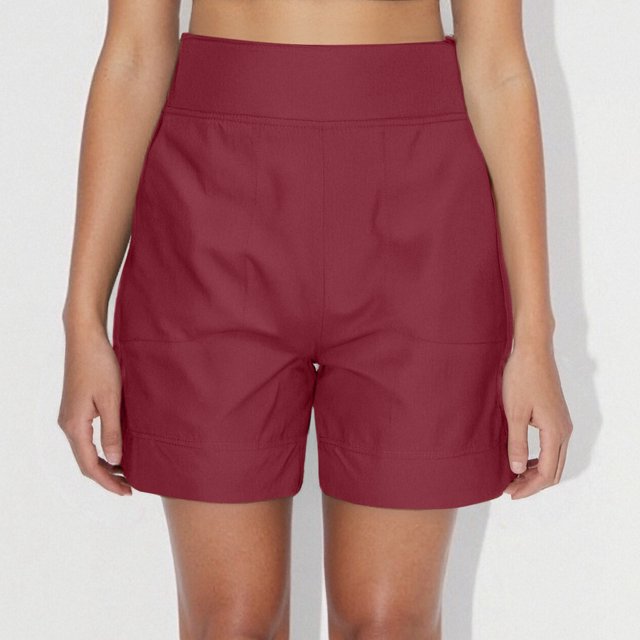 WILLBEST Pantalones Cortos Casuales de Verano para Mujer, Cintura Elástica, Entrepierna de 18 Cm, Cómodos Conjuntos de Playa con Bolsillos Prácticos para Uso Diario. Grande