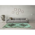 thumbnail image 3 of Ahgly Company Indoor Rectangle Abstract Light Blue Modern Area Rugs, 4' x 6', 3 of 4