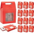 thumbnail image 5 of 24pcs Black Gift Box with Handle Small Goodies Boxes Gable Paper Party Favor Boxes Candy Container with Window for Gift Packaging 3.8x2.3x5.9 Inch, 5 of 8