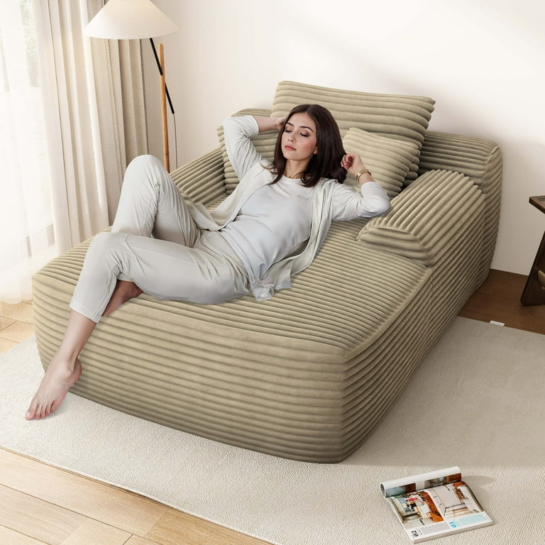 POEM PANDA 67 In Chaise Lounge Indoor, Upholstered Sofa Bed with