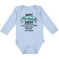thumbnail image 3 of Inktastic Happy Birthday, Daddy Best Ever in Blue Boys or Girls Long Sleeve Baby Bodysuit, 3 of 5