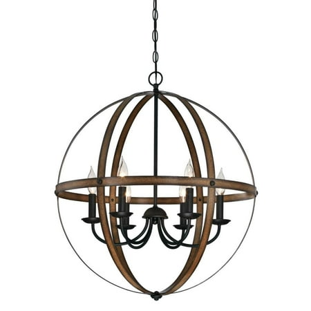 Wrought Iron Six Light Chandelier - Westinghouse 6333600 Stella Mira 6 Light 24