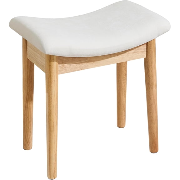 18 Inch Makeup Vanity Chair for Living Room, Modern Foot Stool Ottoman Piano Bench,Small Upholstered Bench for Bedroom