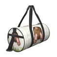 thumbnail image 3 of Easygdp Brown Bunny Travel Bag, Camping, Weekend, Carry On Overnight Duffel Bag with Shoulder Strap, 3 of 8