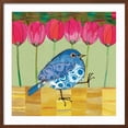 thumbnail image 2 of Art.com Blue Bird - Tulips Art Print by Robbin Rawlings, Brown Frame Wall Art, 29" x 29", 2 of 5