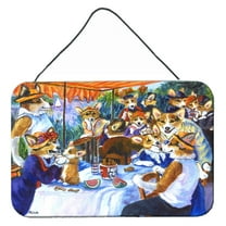 Carolines Treasures 7321DS812 Corgi Boating Party Wall or Door Hanging Prints 8x12 multicolor