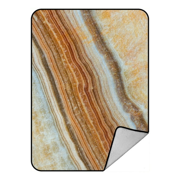 EREHome Marble stone Calcite Stone Throw Blanket Fleece Blankets Plush Blanket 58x80 inch