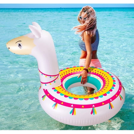 Hongchun Pool Float Ride On Party Toys Alpaca Inflatable Swimming Ring ...