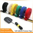 thumbnail image 1 of 5M/Roll Cable Ties Nylon Strap Organizer Clip Wire Holder Fastener Reusable Bundle Self Adhesive DIY Hook and Loop Magic Tape Width 25mm Green x 3Rolls, 1 of 4