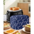 thumbnail image 4 of Coastal Turtle Small Toaster Cover 2 Slice, Kitchen Appliance Covers, Blue Ocean Starfish Retro Coral Shell Toaster Oven Cover with Loop, Bread Machine Cover Polyester Dust Cover Protection, 4 of 4