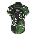 thumbnail image 5 of Taqqpue Womens Cotton Linen Shirts Short Sleeve V-Neck Button Blouse Tops Floral Print Loose Fit Casual Plus Size Tees, 5 of 5