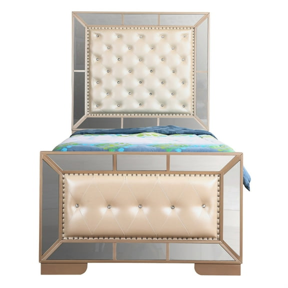 Hollywood Hills Pearl Twin Panel Beds