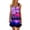 ZZPurple60, variant on Womens Summer Casual Dresses Color Block Print Crew Neck Strappy Sleeveless Fashion Beach Mini Dress Outwear