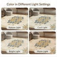 thumbnail image 7 of ODIKA 3'x5' Washable Area Rug Honeycomb Farmhouse Distressed Scroll Border Motif Boho Vintage Flowing Dynamic for Hallway, Laundry Room, Non-Slip, Flatweave, Easy Care, 7 of 7