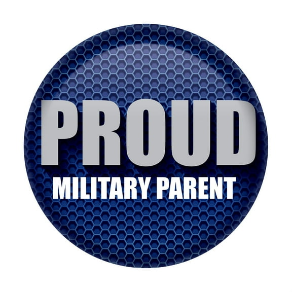 Proud Military Parent Button, (Pack of 6)