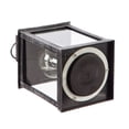 thumbnail image 4 of 8.5"H Battery Operated Twinkling Light Bulb Lantern, Black With Brushed Gold, Set Of 2, 4 of 5